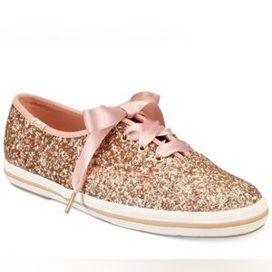 *New* Kate Spade x Keds Rose Gold Glitter Sneakers